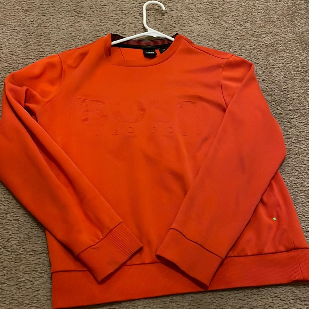Orange Hugo boss sweatshirt